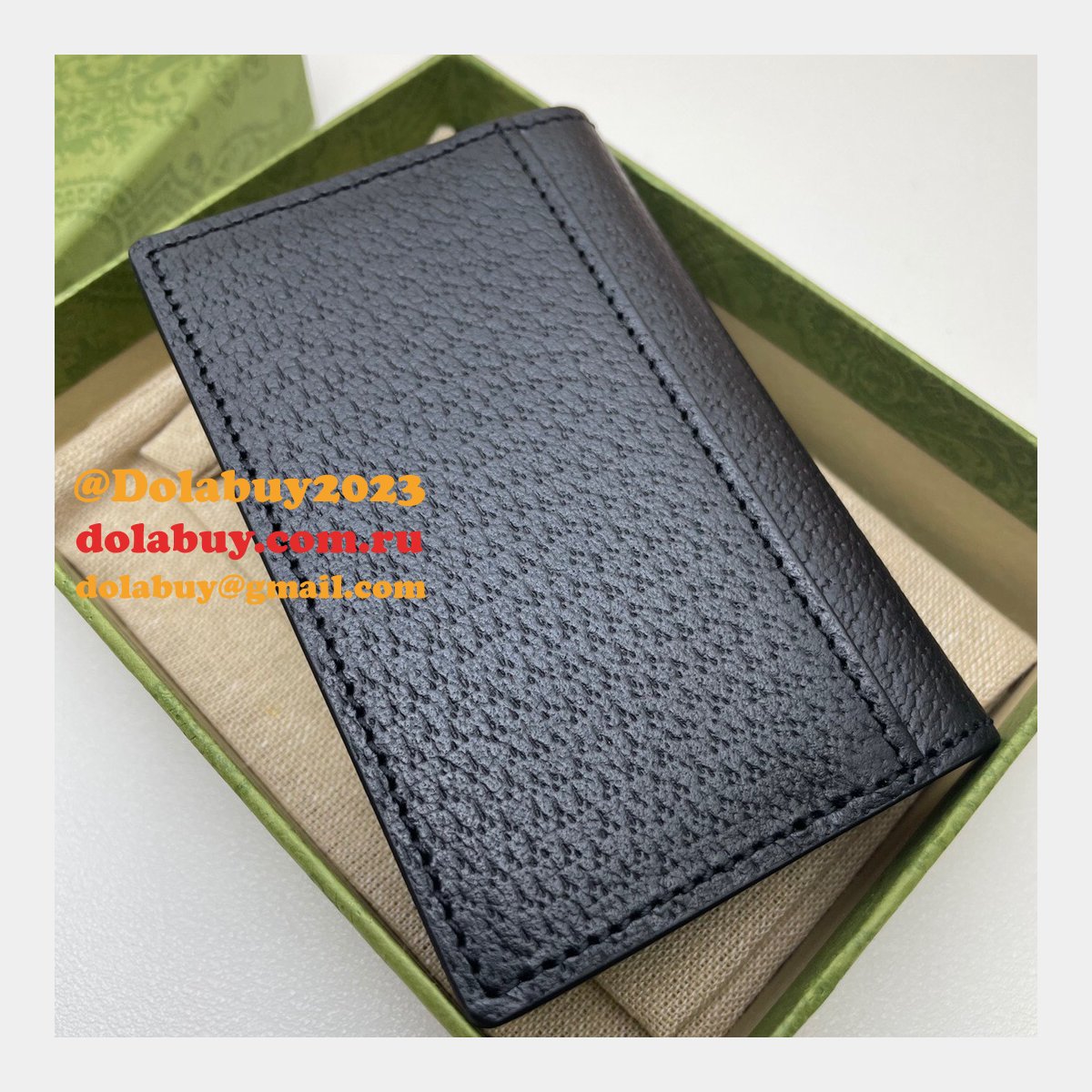High Quality Gucci Replica 547075 GG Marmont card case in black leather