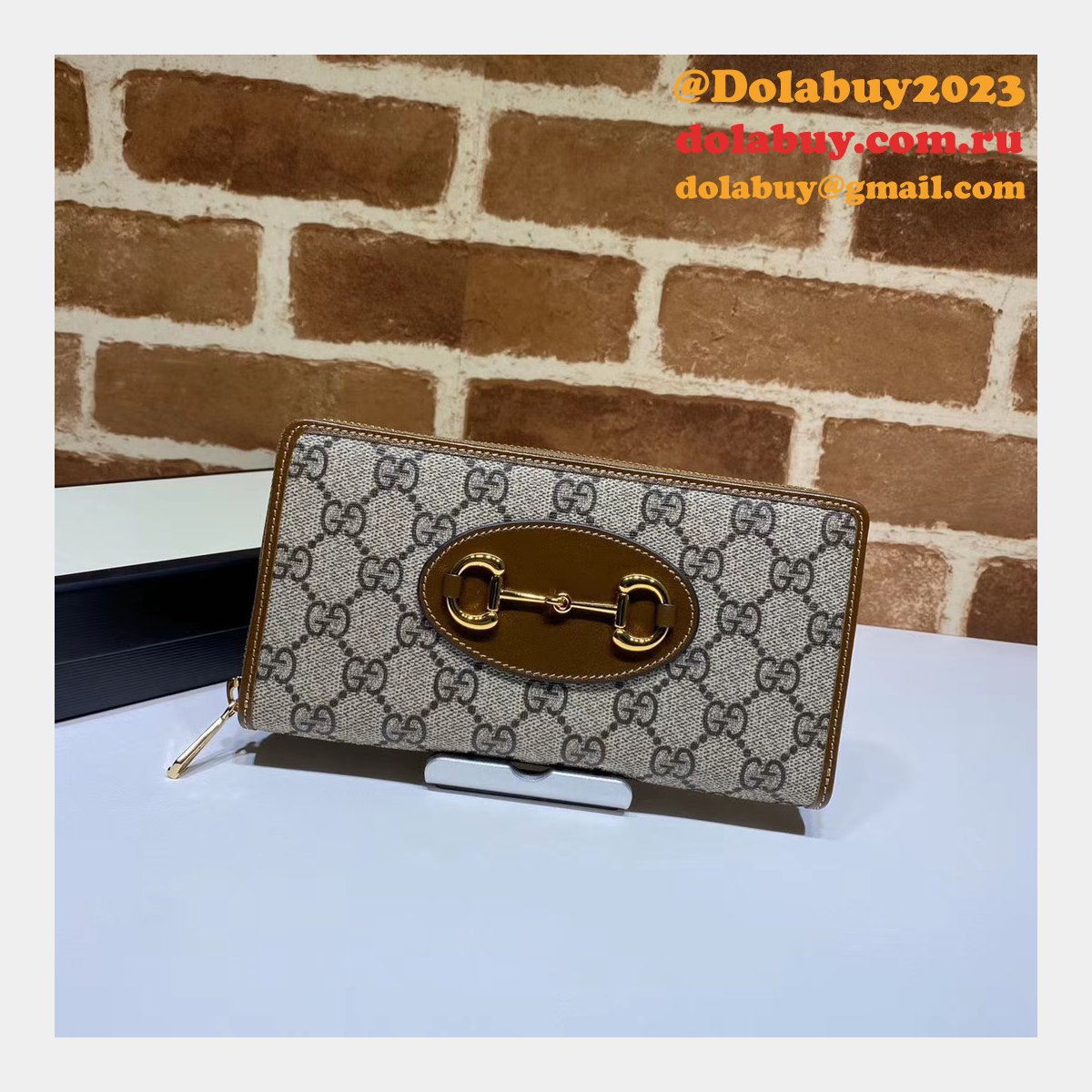 Best Gucci Replica 621889  1955 Horsebit zip around wallet