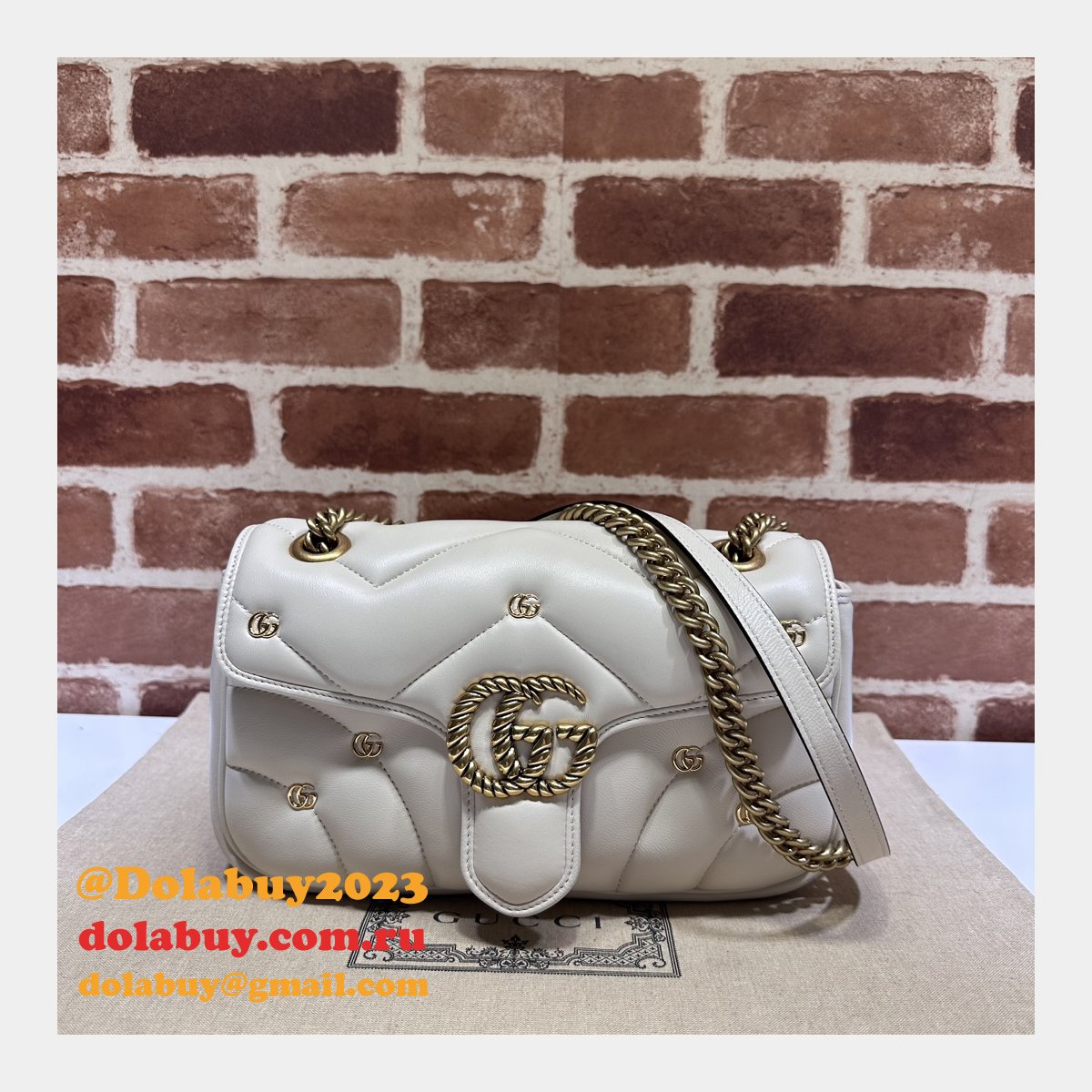 Matelassé Copy 443497 Gucci GG Marmont Small Replicas Bag