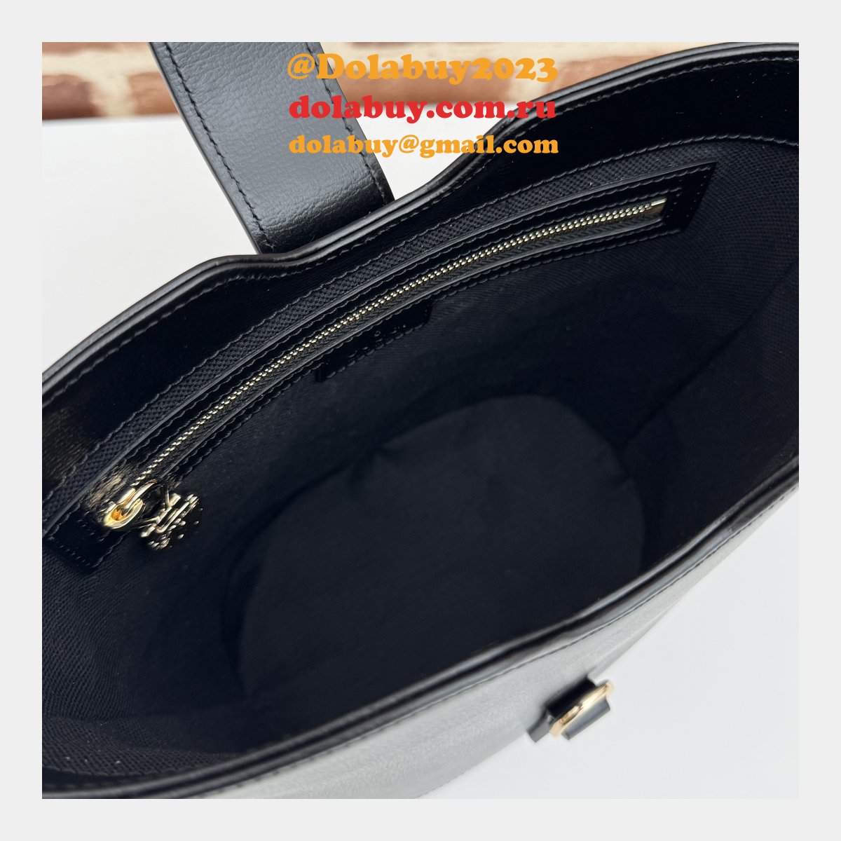 Gucci 1:1 Mirror Bucket Shoulder Black 782908/782904 Copy Bag