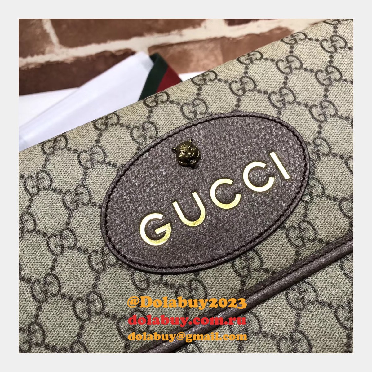 Gucci Best Top Quality GG Supreme messenger 495654 Bag