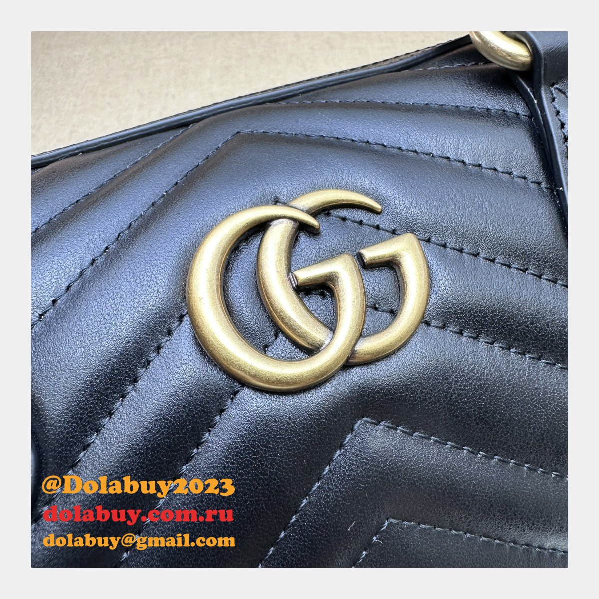 Gucci Top Quality GG Marmont Top Handles Replica 746319 Bag
