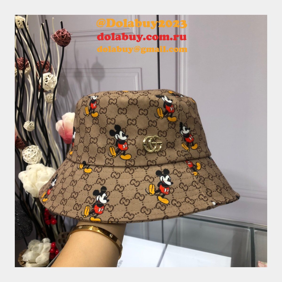 7 Star Gucci Mickey fisherman hat