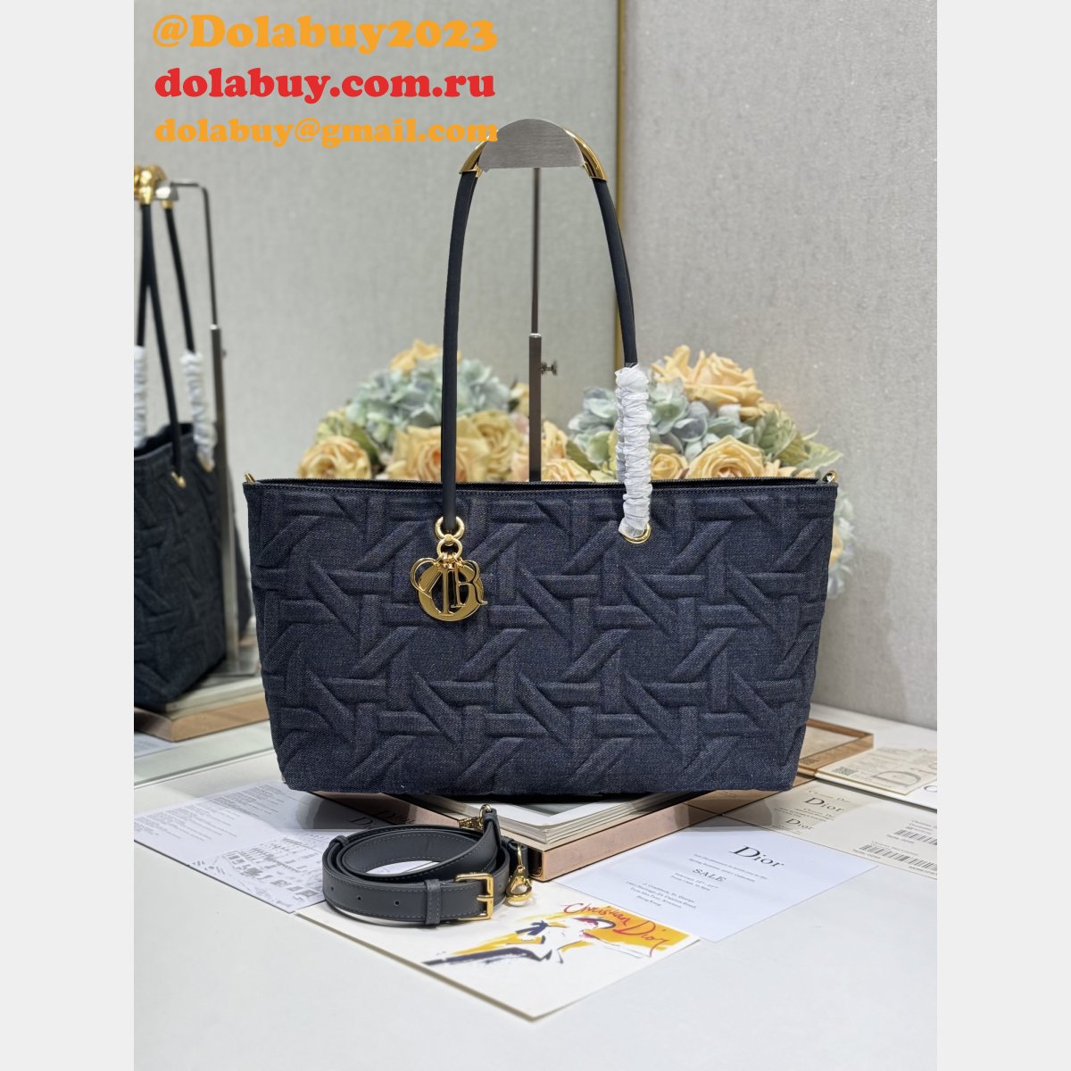 Fashion Dior Toujours 1:1 Mirror Tote 1166 Replica Bag