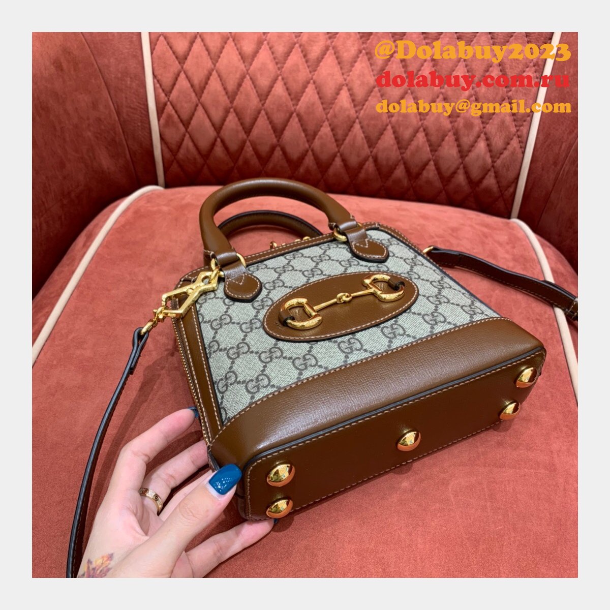 Gucci Replica 1955 Horsebit top handle 640716 mini