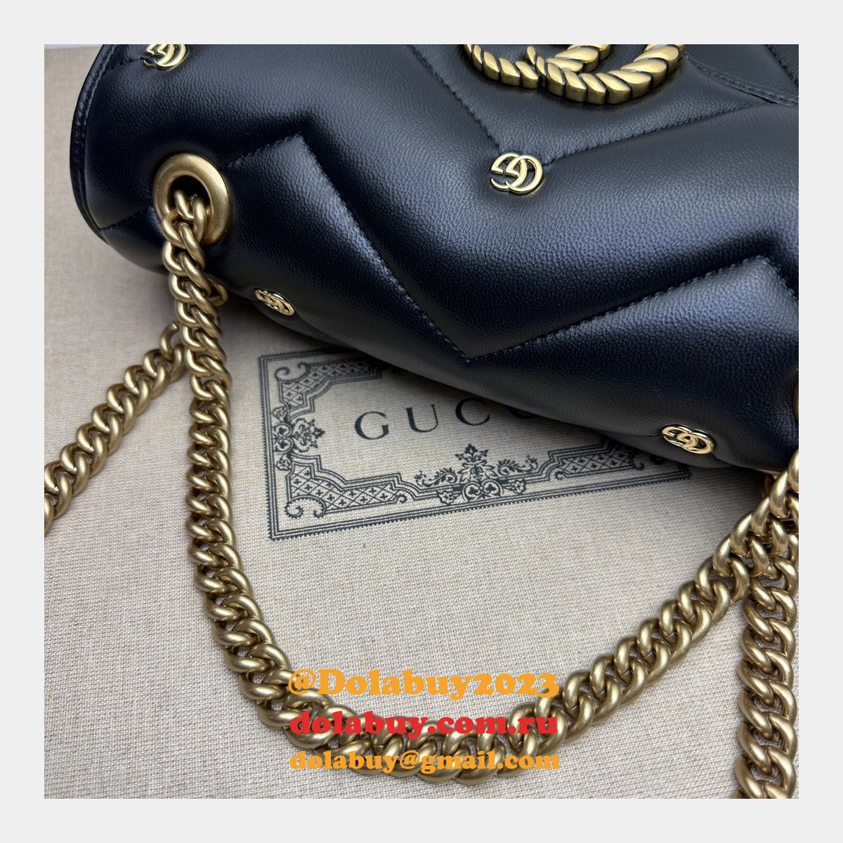 Matelassé Copy 443497 Gucci GG Marmont Small Replicas Bag