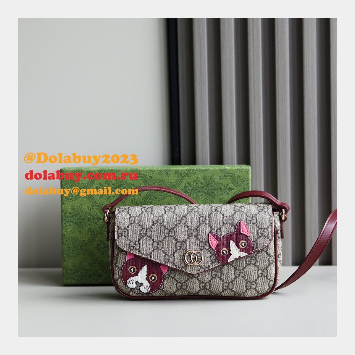GG Mini Shoulder Bag With Cat Detail #818764