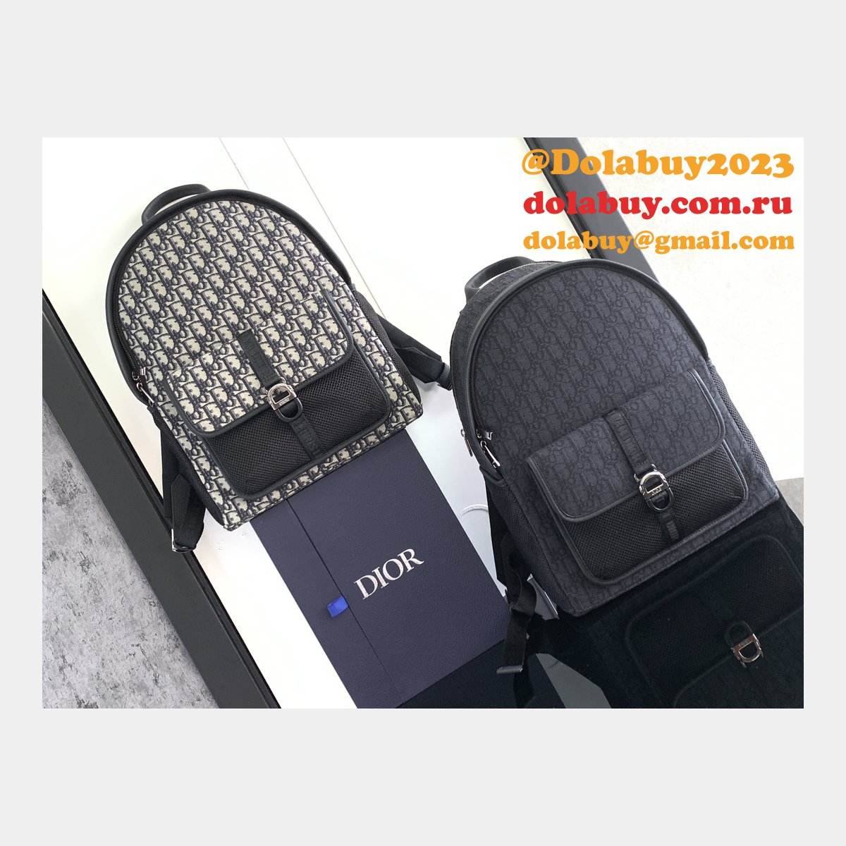 Luxury men Duplicate dior Oblique backpack