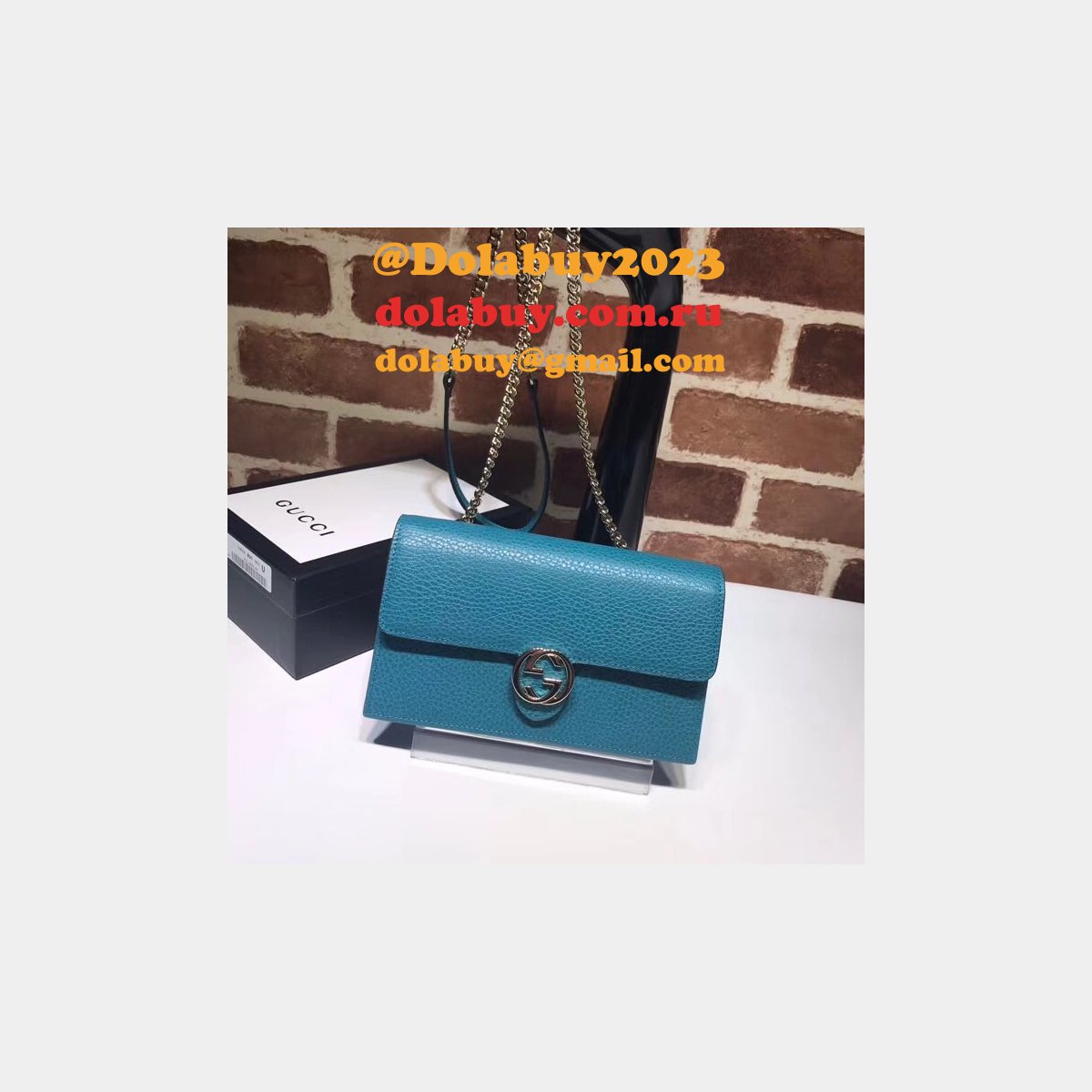 Cheap Gucci 510314 Leather Interlocking GG 510314 Crossbody