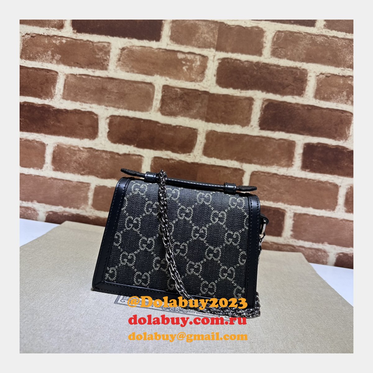 Knockoff Ophidia GG Gucci Black 696180 Shoulder Bag