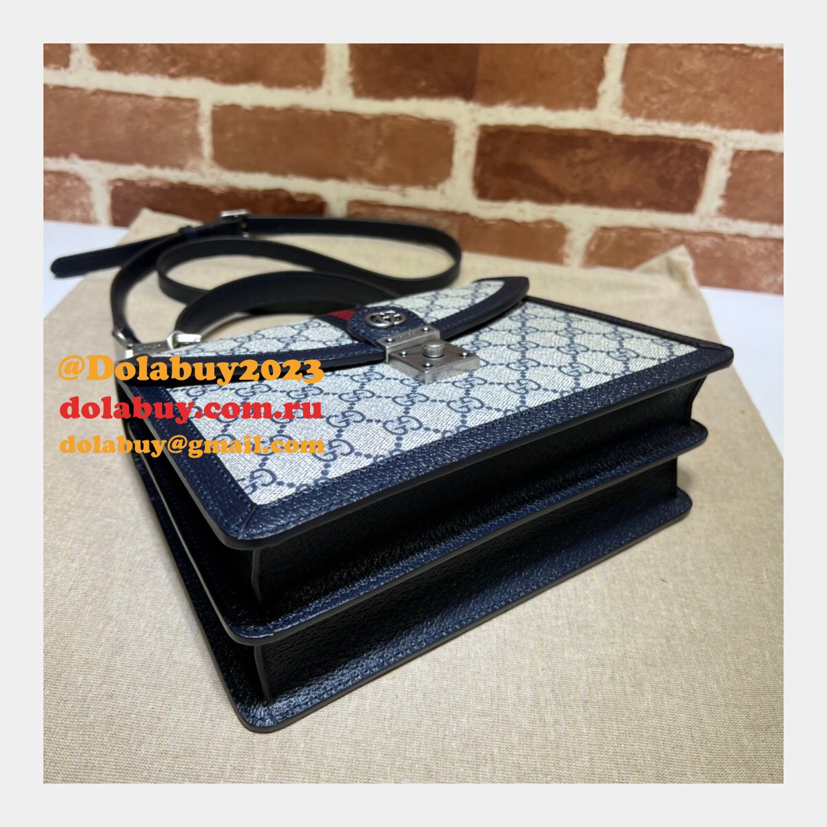 AAA+ Gucci 651055 Ophidia small top handle fake bag with Web