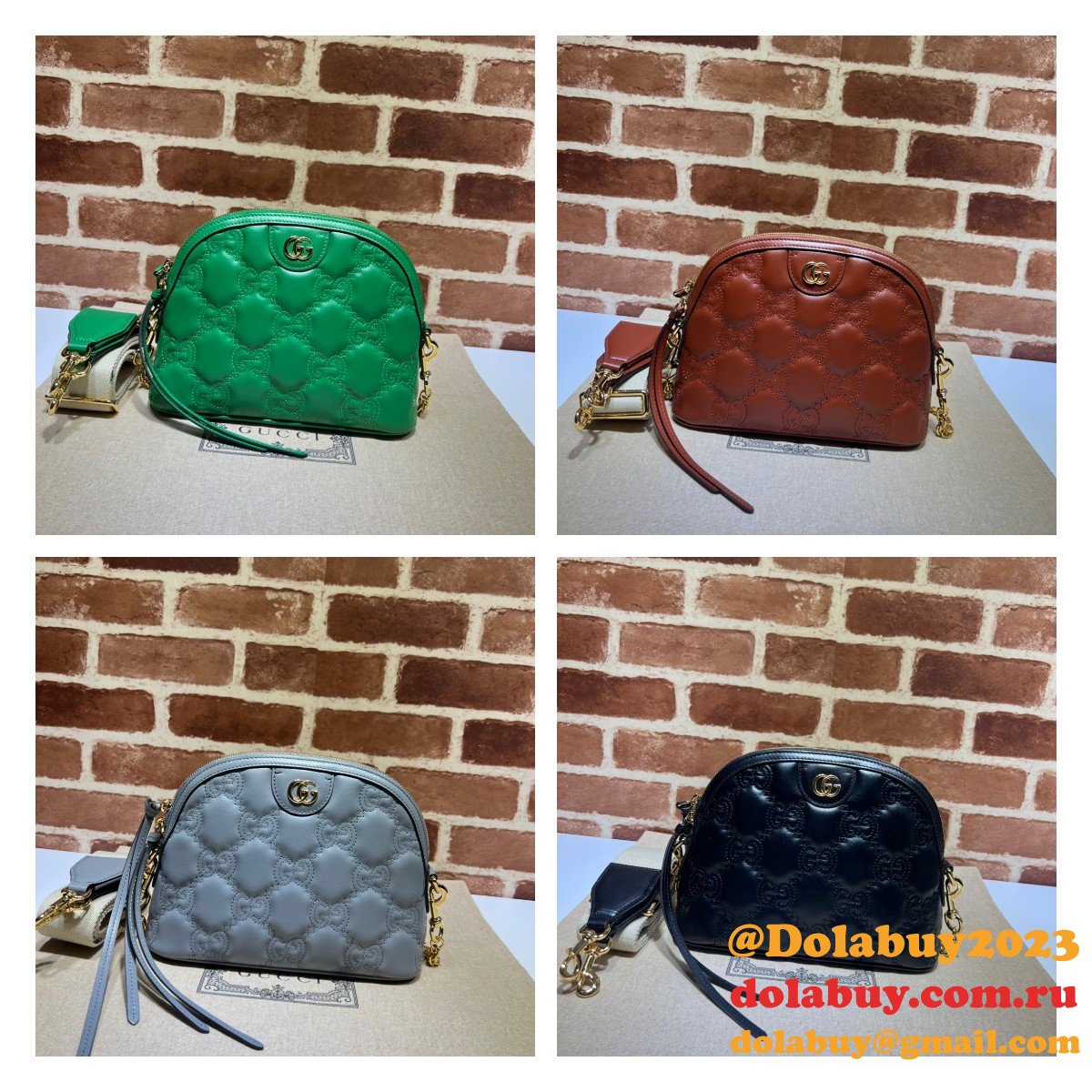 Gucci Luxury 702229 GG Matelassé Leather Shoulder Replica Bag