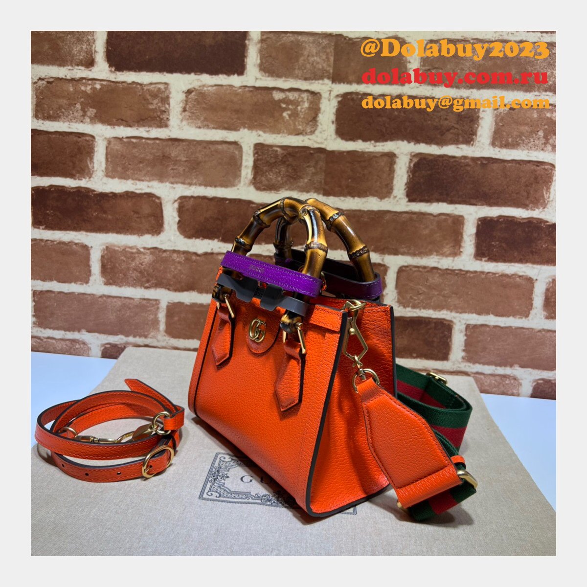 Gucci designer replica 702732 Diana mini tote bag leather