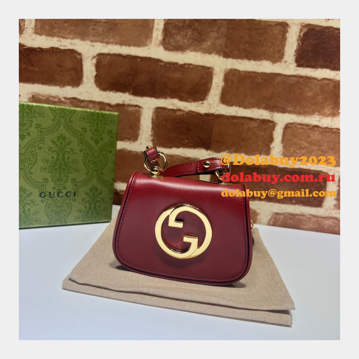 Designer Gucci High Quality 698635 Blondie Card Case Wallet