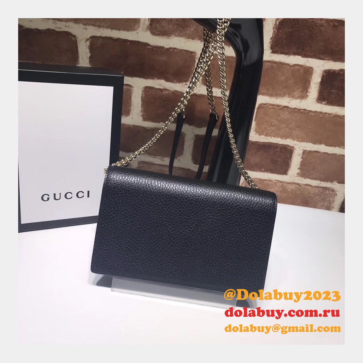 Cheap Gucci 510314 Leather Interlocking GG 510314 Crossbody