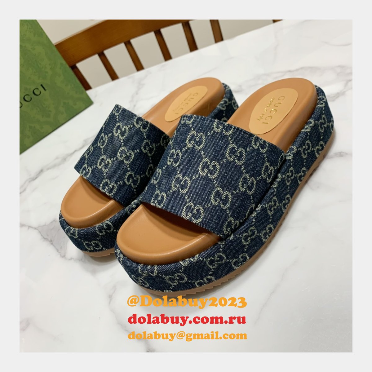Canvas Slippers Replica Gucci Best High Quality Shoes