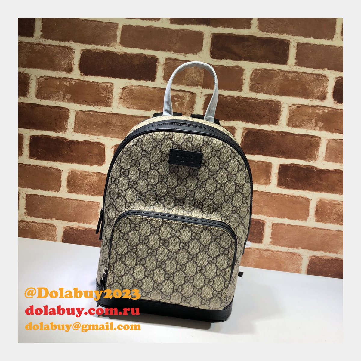 Gucci High Quality Replica 429020 GG Monogram Supreme Backpack Bag
