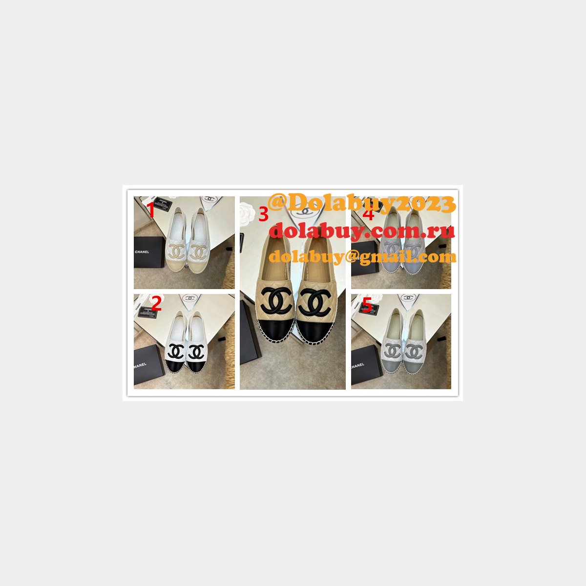 Wholesale 1:1 Mirror CC ESPADRILLES SHOES