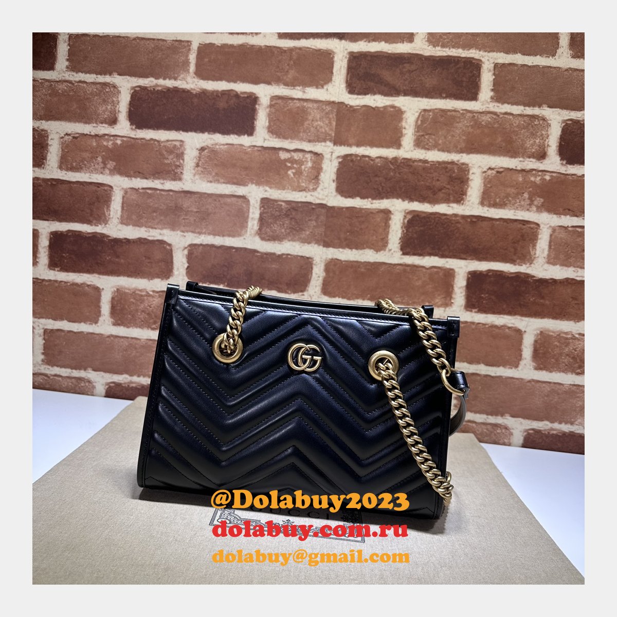 Top Quality gucci GG Marmont SMALL TOTE BAG
