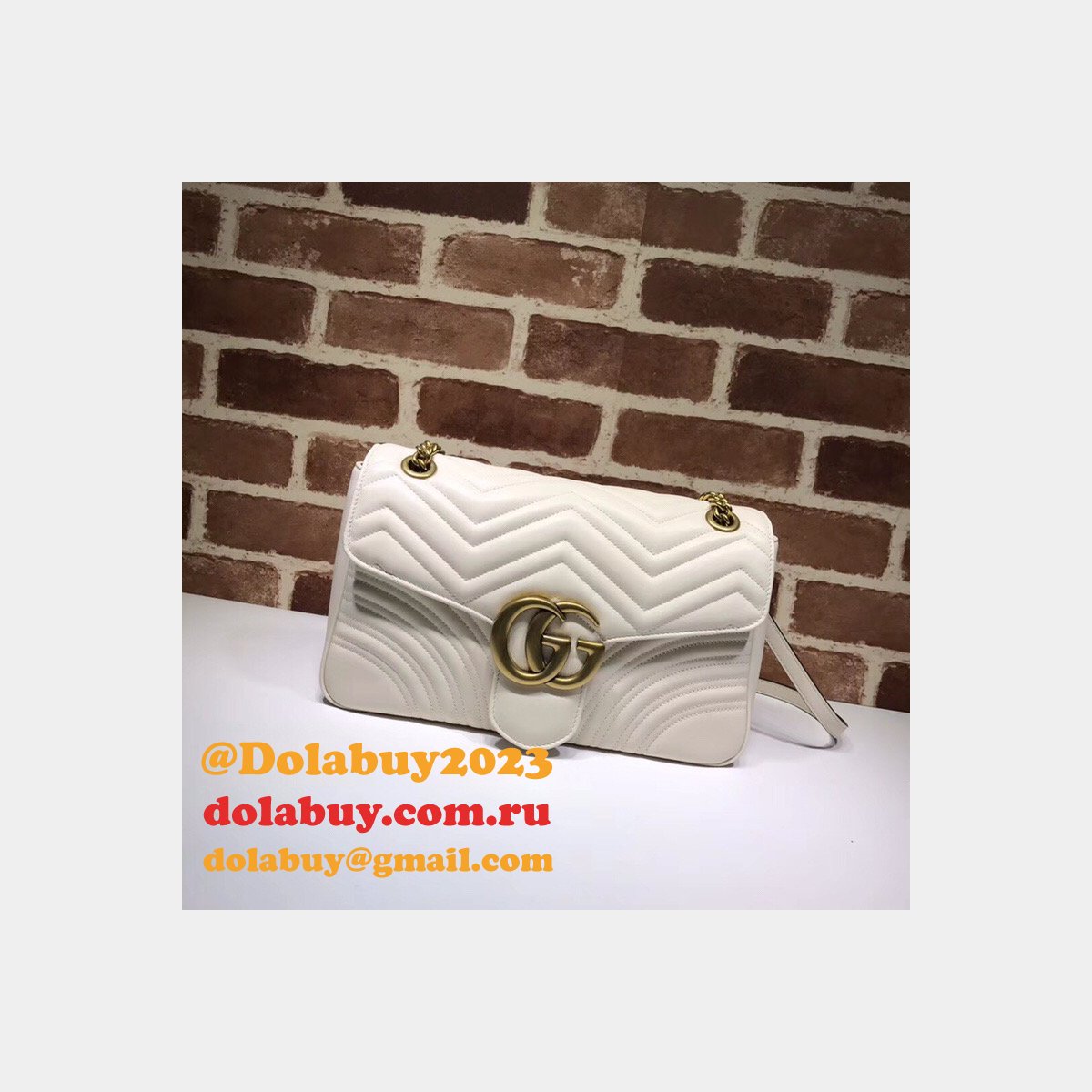 WHOLESALE GUCCI REPLICAS BEST 447633 LEATHER GG MARMONT