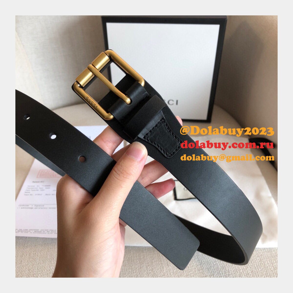 UK Gucci 30mm Replica Belt Black