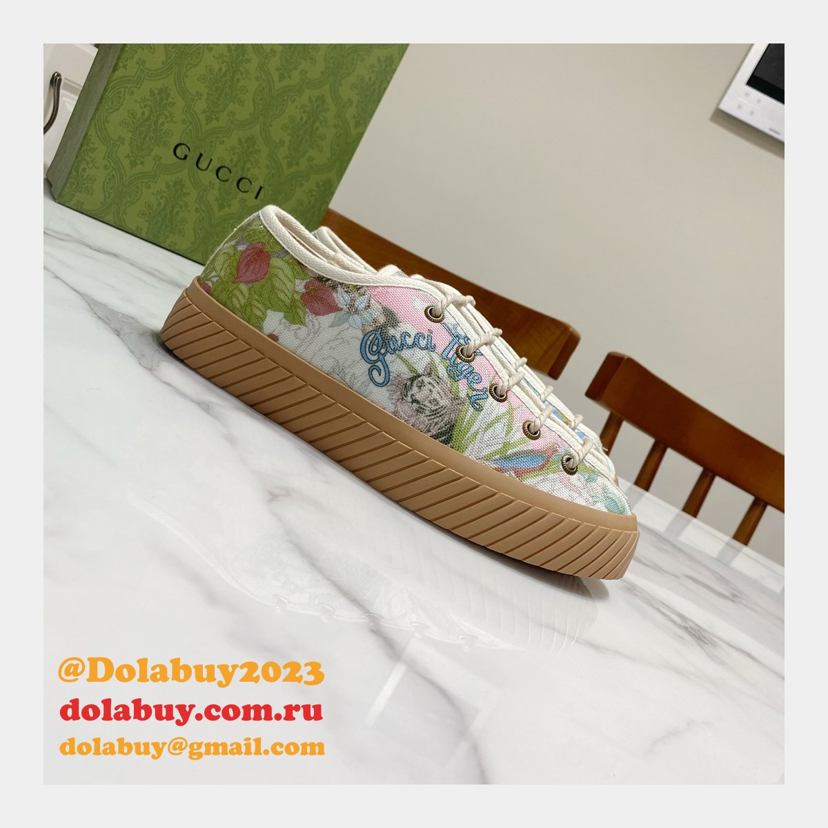 Gucci Shoes Replica Double G Canvas 1:1 Mirror High-Quality
