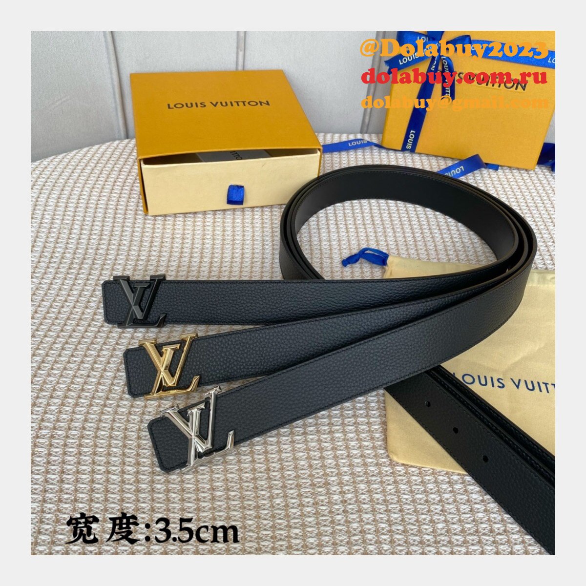 The Best Price High Quality Replica Louis Vuitton 35mm Belts