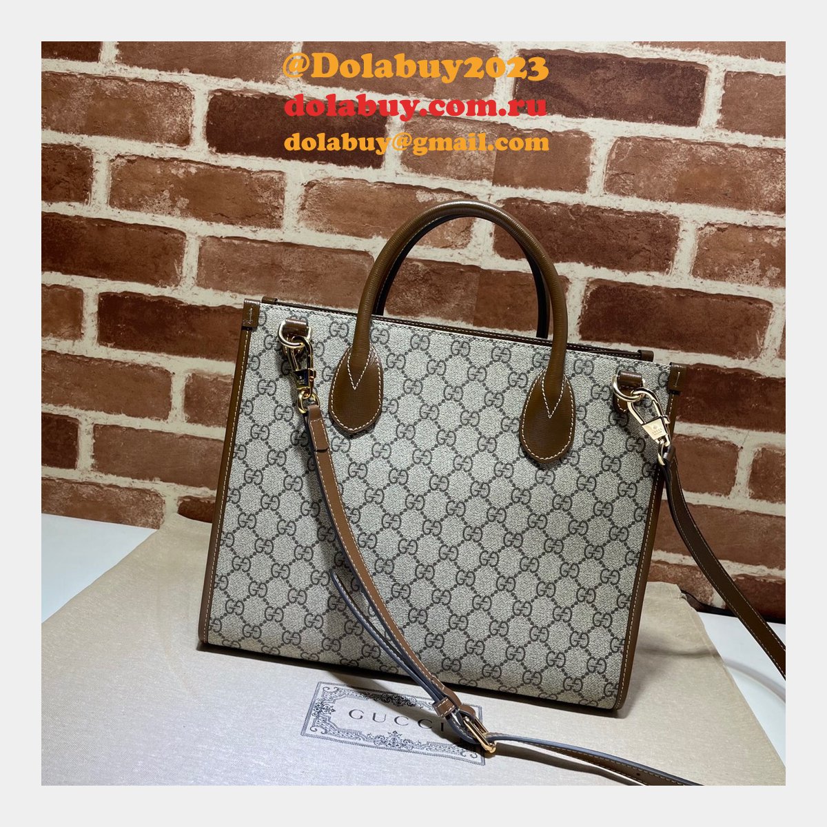 Replica Gucci Beige GG small tote 659983 bag