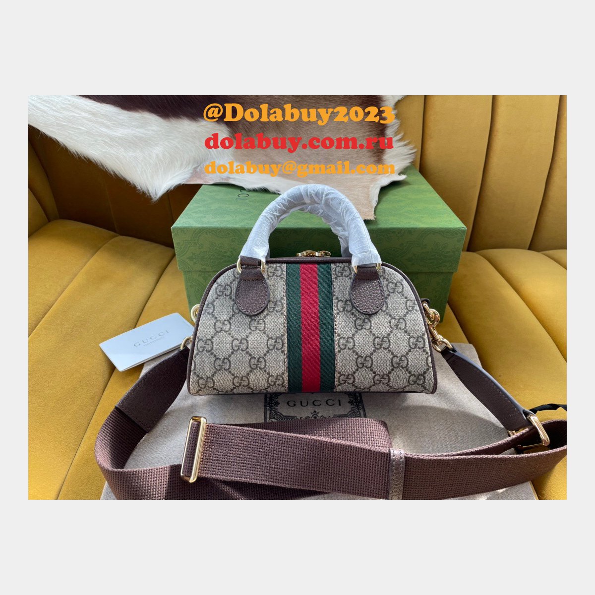 Gucci AAA+ Ophidia 724606 Fashion GG top handle bag