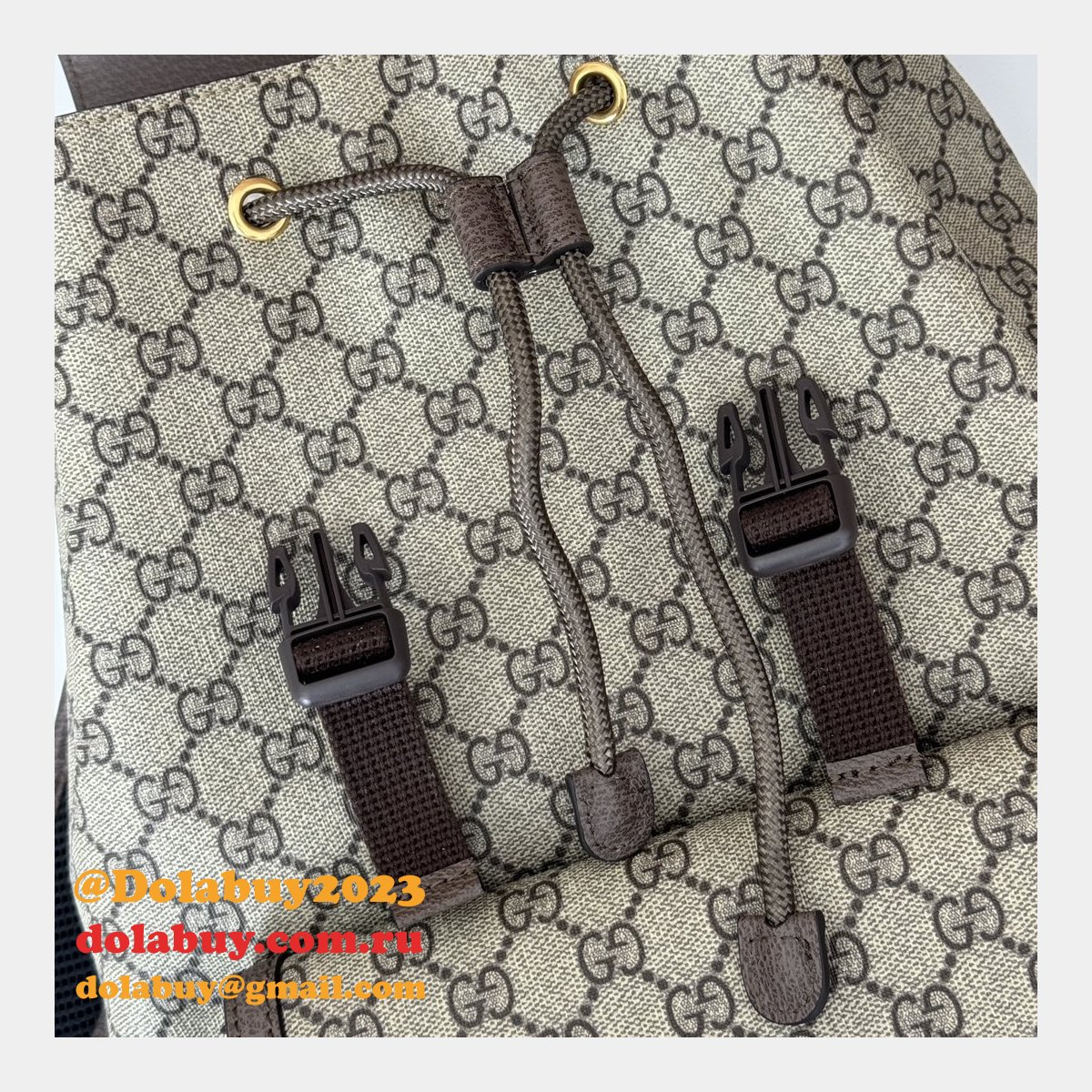 Men Gucci 792114 Ophidia Small GG Backpack Ebony Supreme Copy Bag