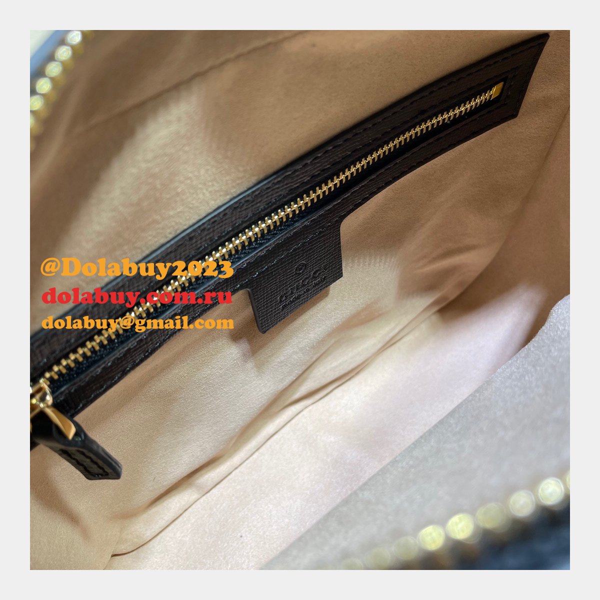 Gucci Horsebit 1955 Small Shoulder 645454 Black Army Green White Bag