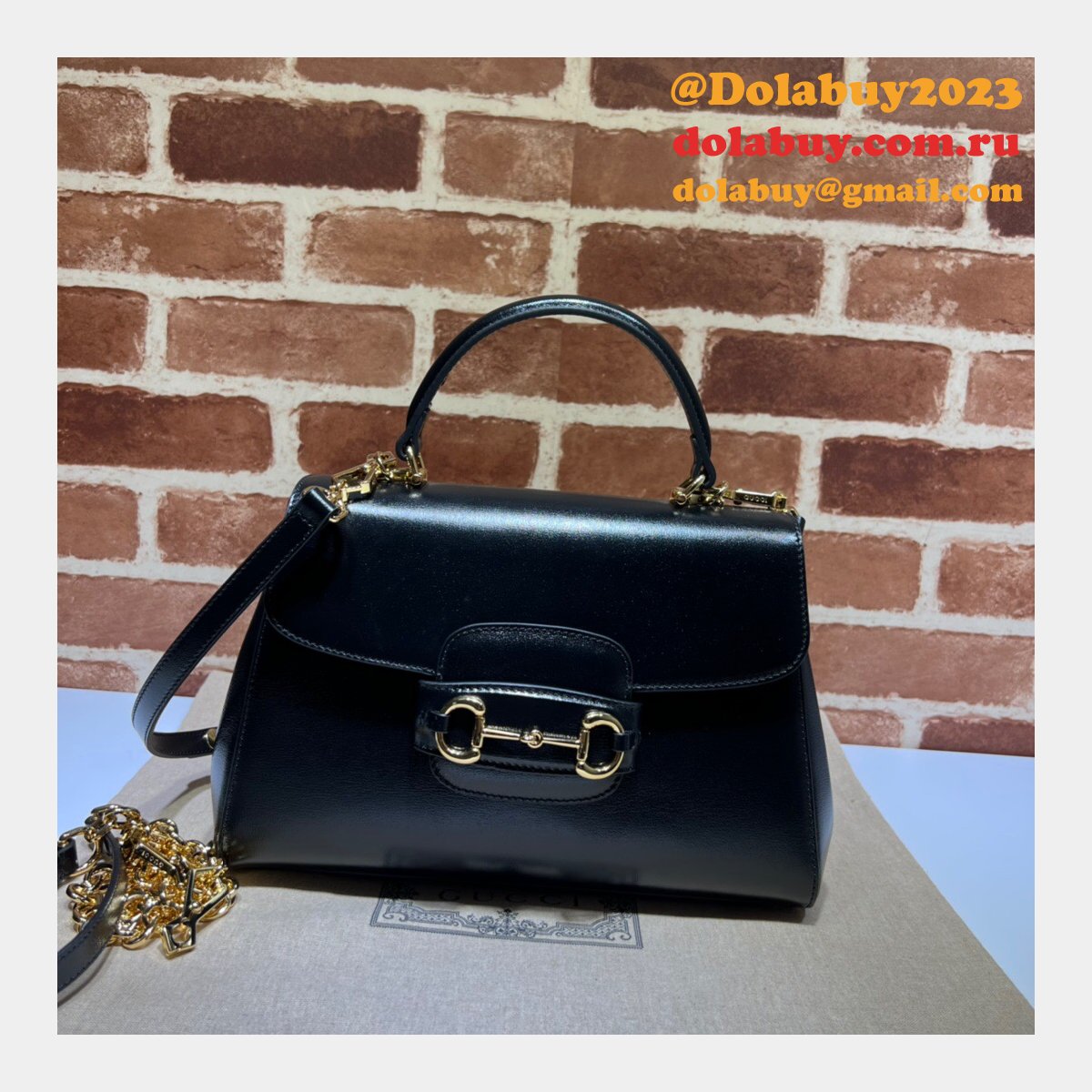 Gucci 702049 First Copy Horsebit 1955 Top Handle Bags