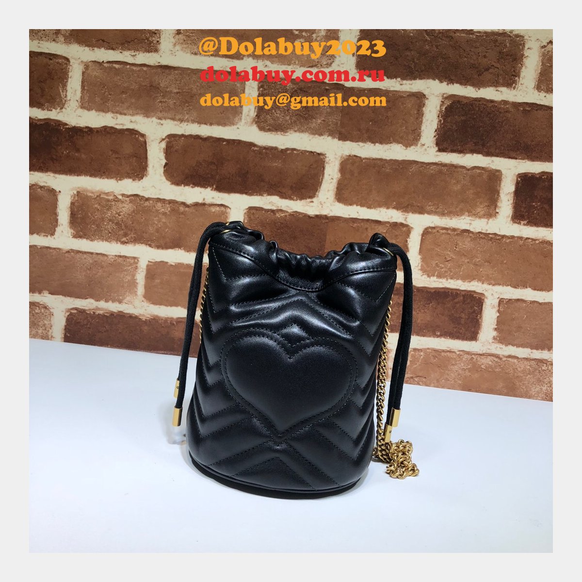 Gucci Replica 7 Star GG Marmont mini bucket 575163 bag