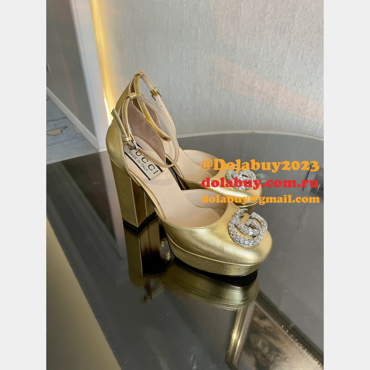 High Quality GUCCI high Plat form Fashion Perfect shoes