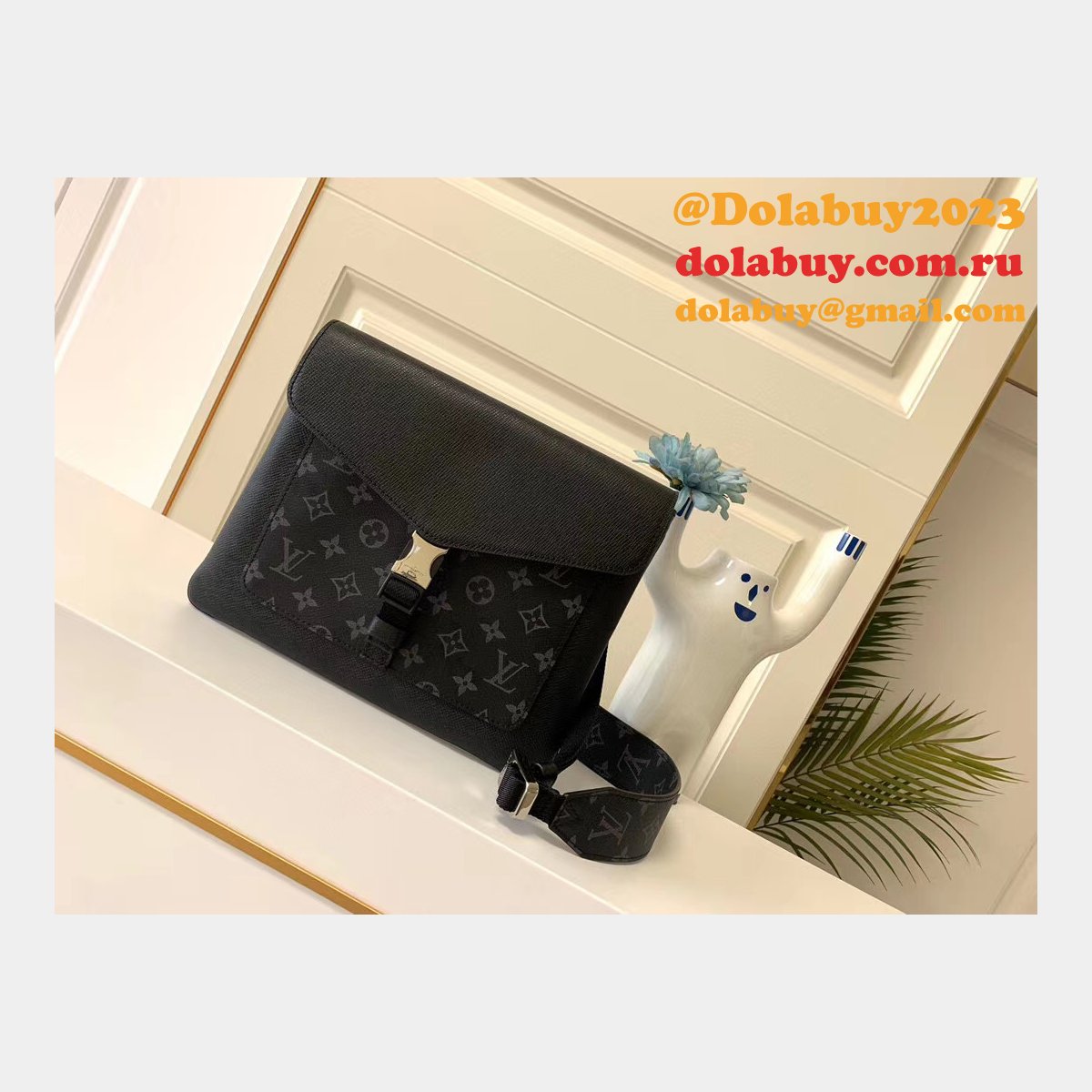 Louis Vuitton Outdoor Flap Messenger K45 M30413 Black Bags