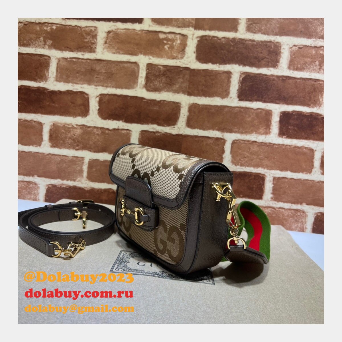 Gucci high quality replica 658574 Horsebit 1955 jumbo handbags