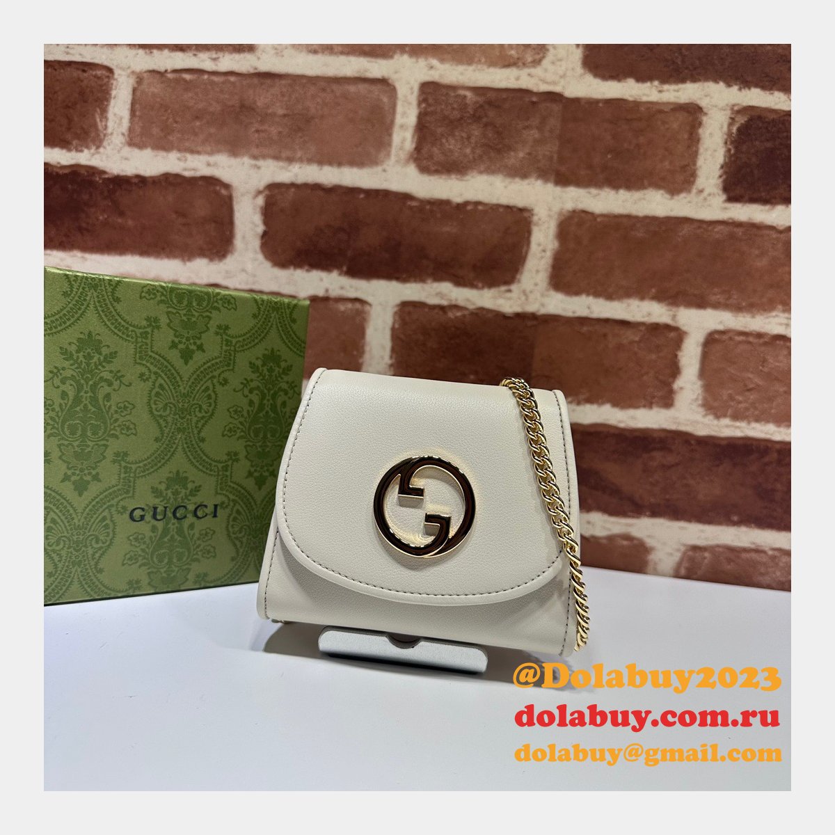Gucci Fake Blondie Compact Chain Wallet Top Quality 725219 Bag