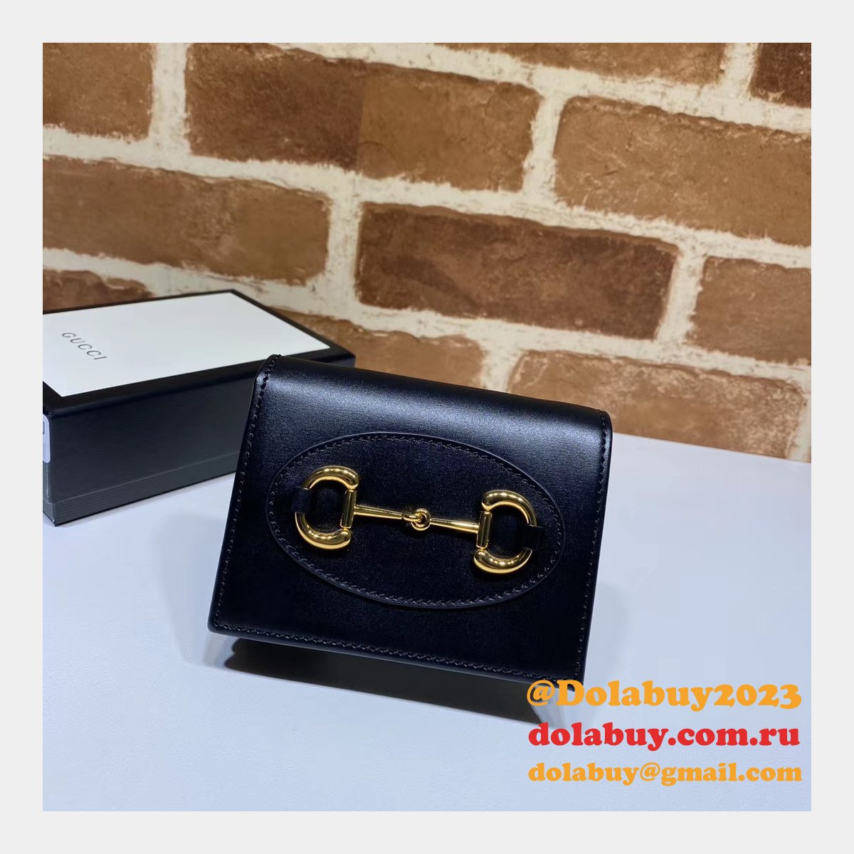 AAA+ Gucci Replica 1955 Horsebit card case 621887 wallet