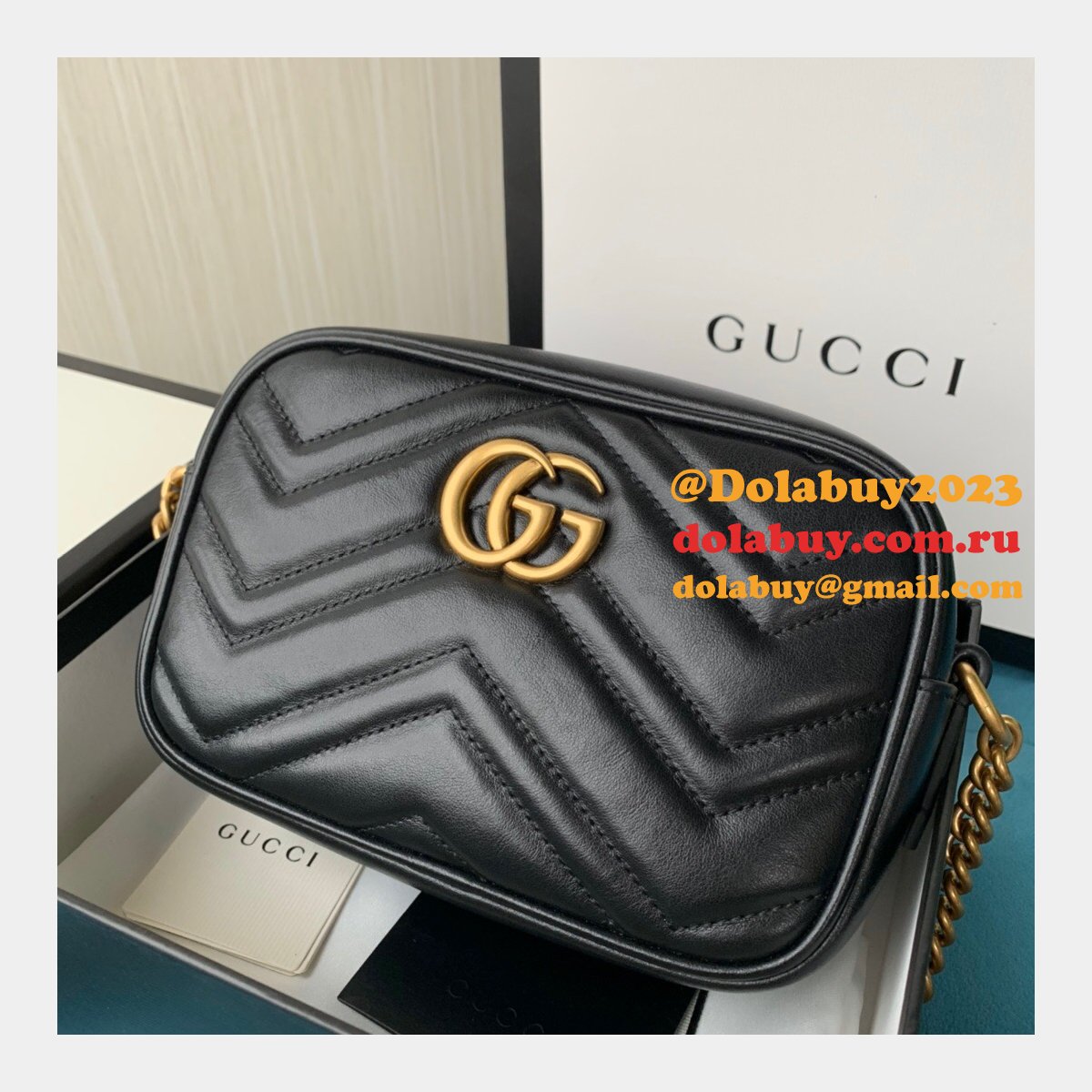 Gucci Replica GG Marmont matelassé mini 448065 bag