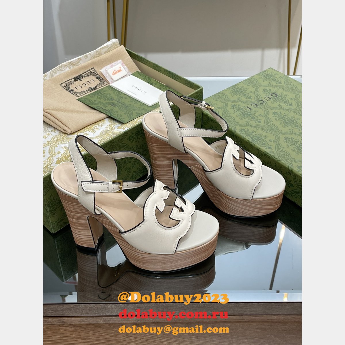 Perfect Gucci Cheap Replica Cutout Sandals Shoes On 2023 Sale