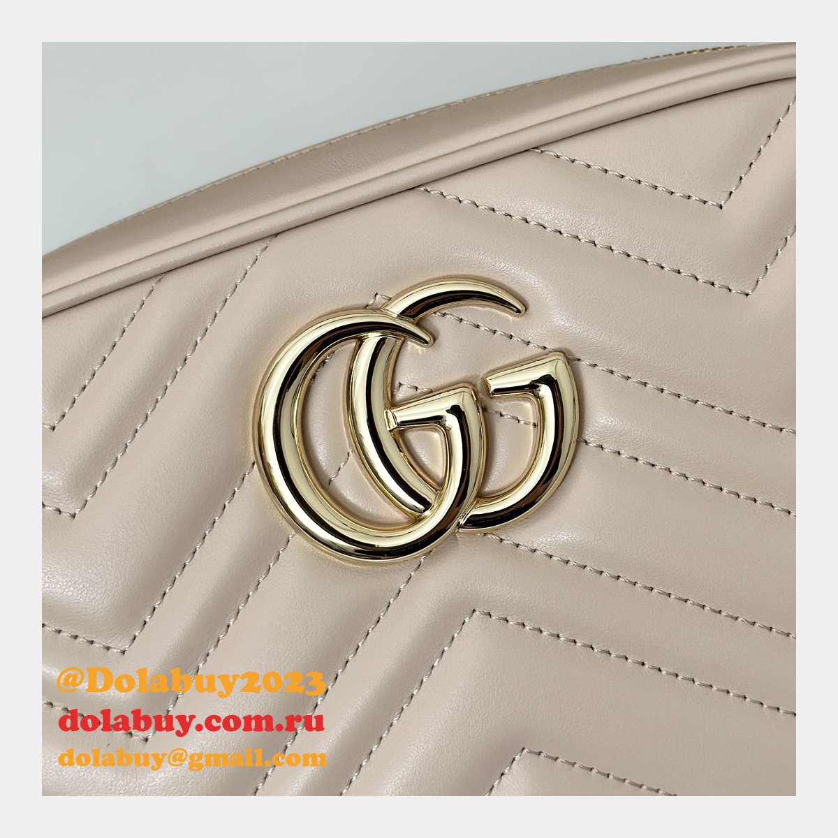Gucci Replicas GG Marmont 447632 Pink Shoulder Best Bag