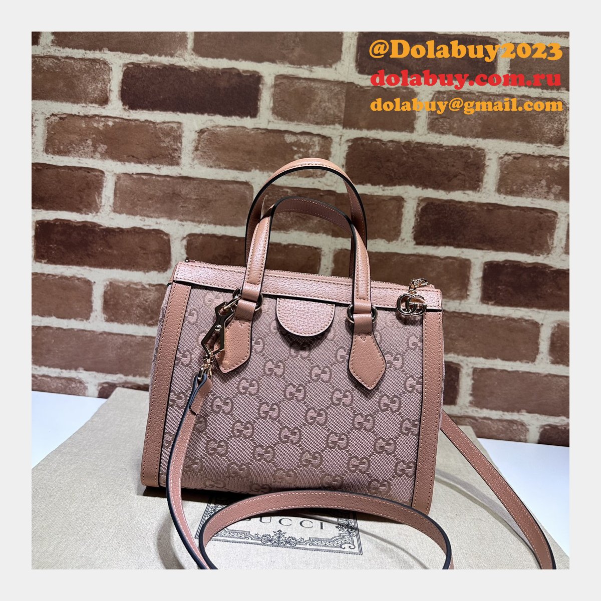 Ophidia Tote Gucci Replica 547551 GG Supreme 1:1 Mirror Bag