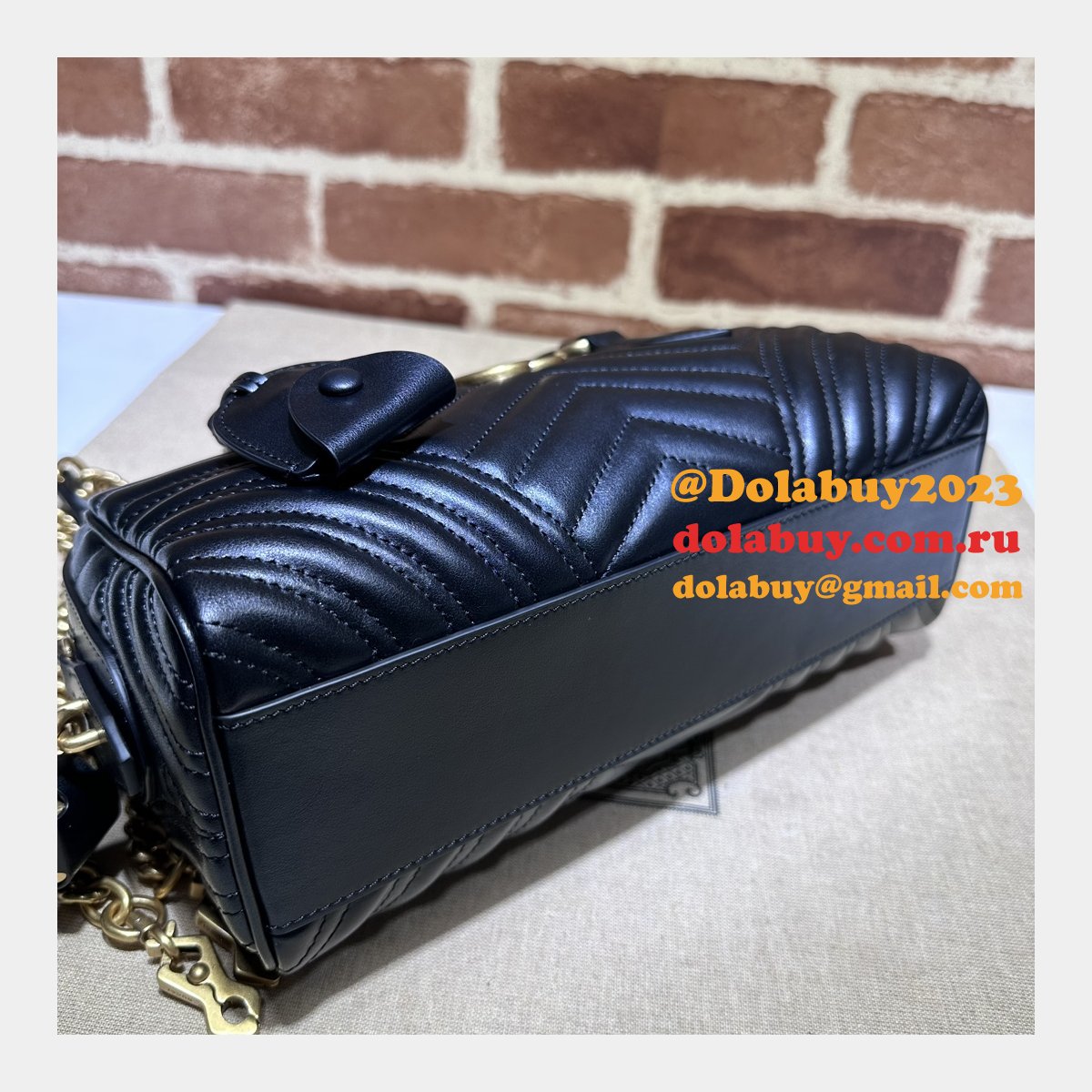 Gucci Top Quality GG Marmont Top Handles Replica 746319 Bag