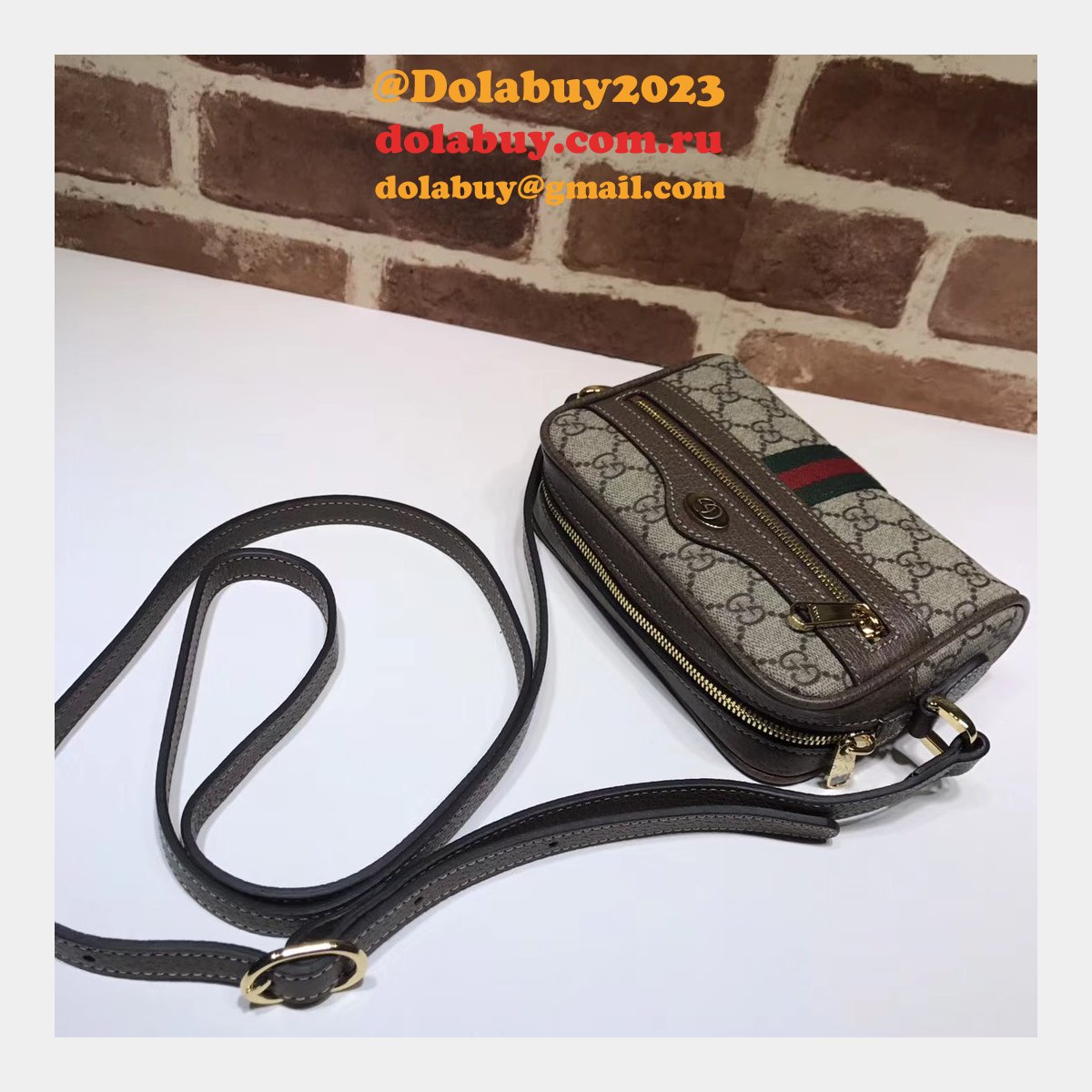 Knockoff Gucci Suede Ophidia Mini 517350 Bag