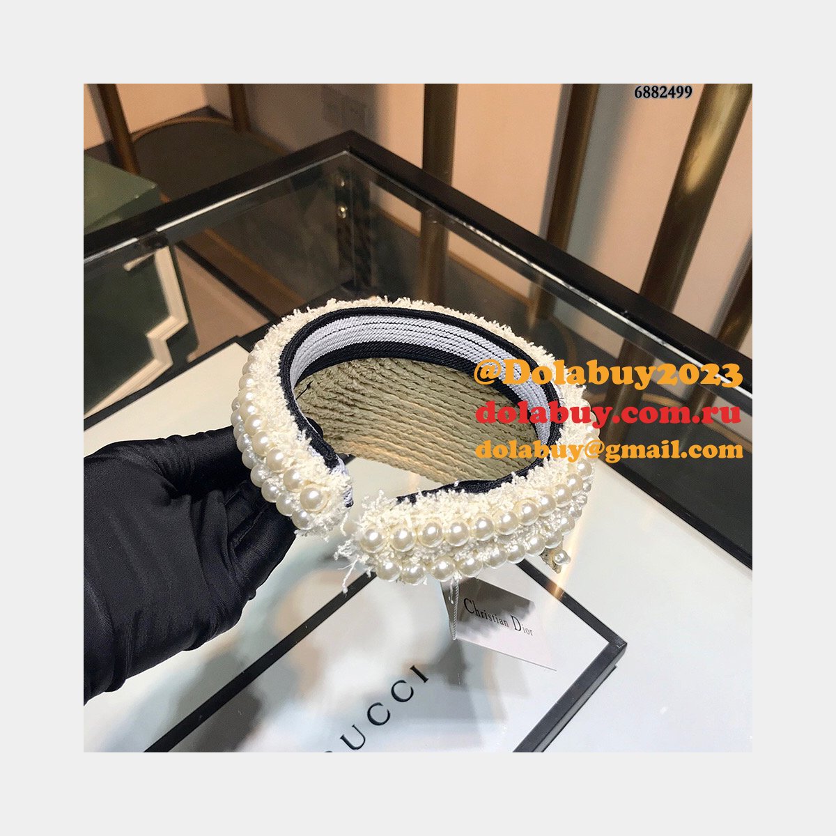 Best Christian Dior Natural raffia splicing sun Empty top hat