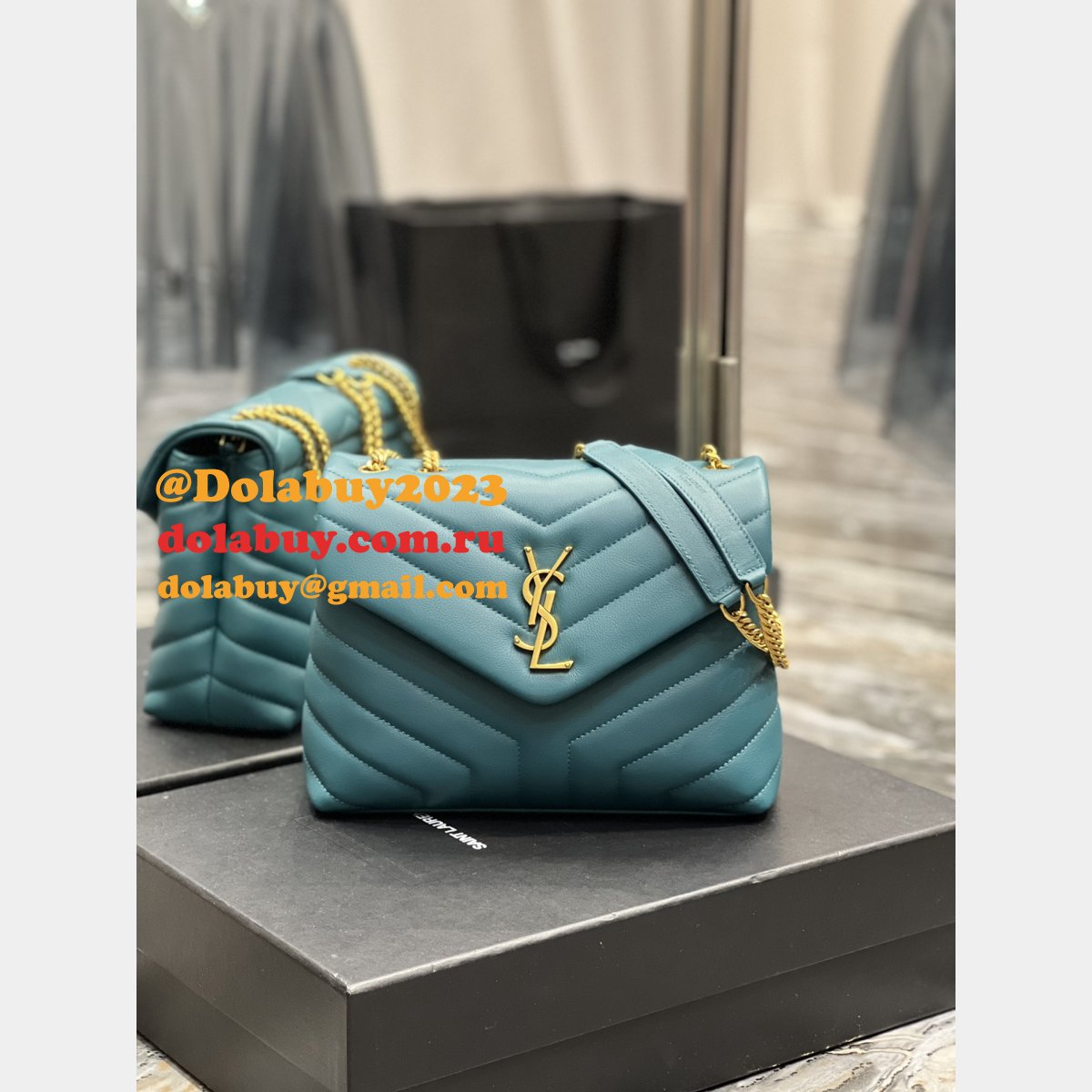 High Quality Designer Loulou Replica Saint Laurent Handbags Green Wholesale