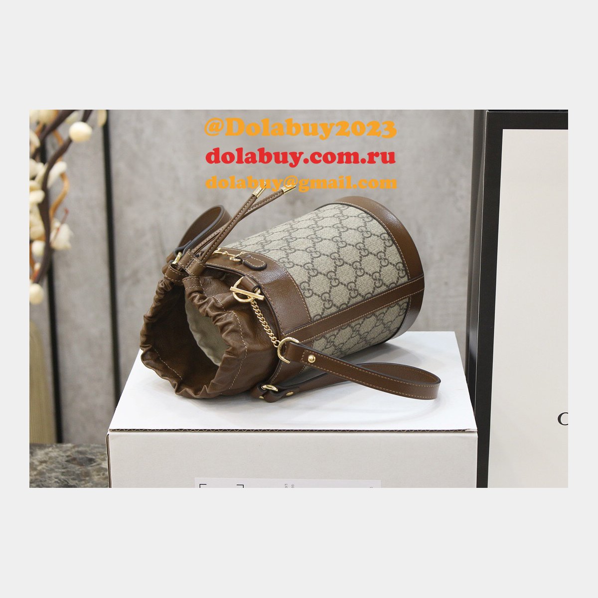 Gucci 637115 Replicas Horsebit 1955 small bucket bag