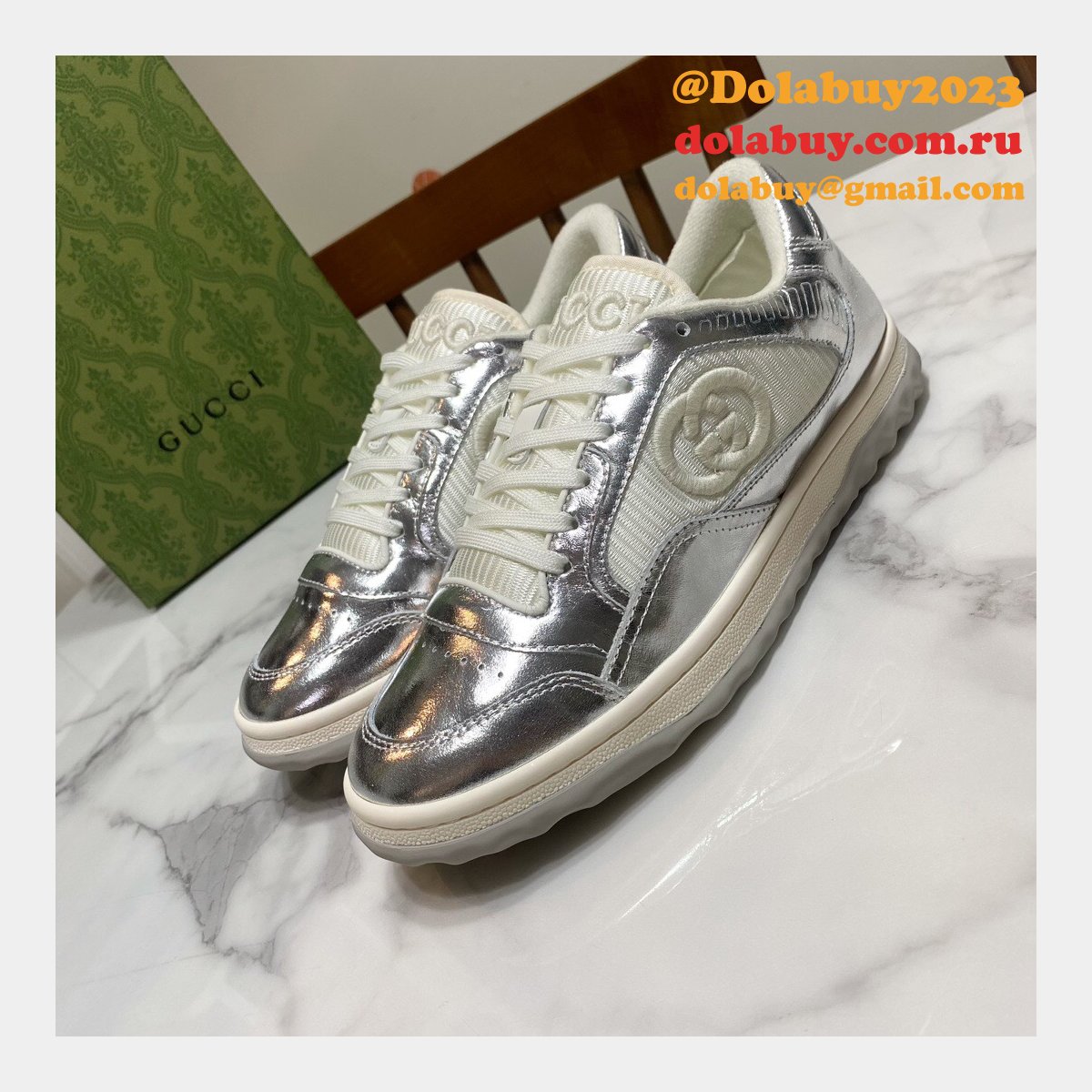 Gucci Replica Inspired Mac80 Leather Low-top Sneakers 1:1 Mirror Shoes