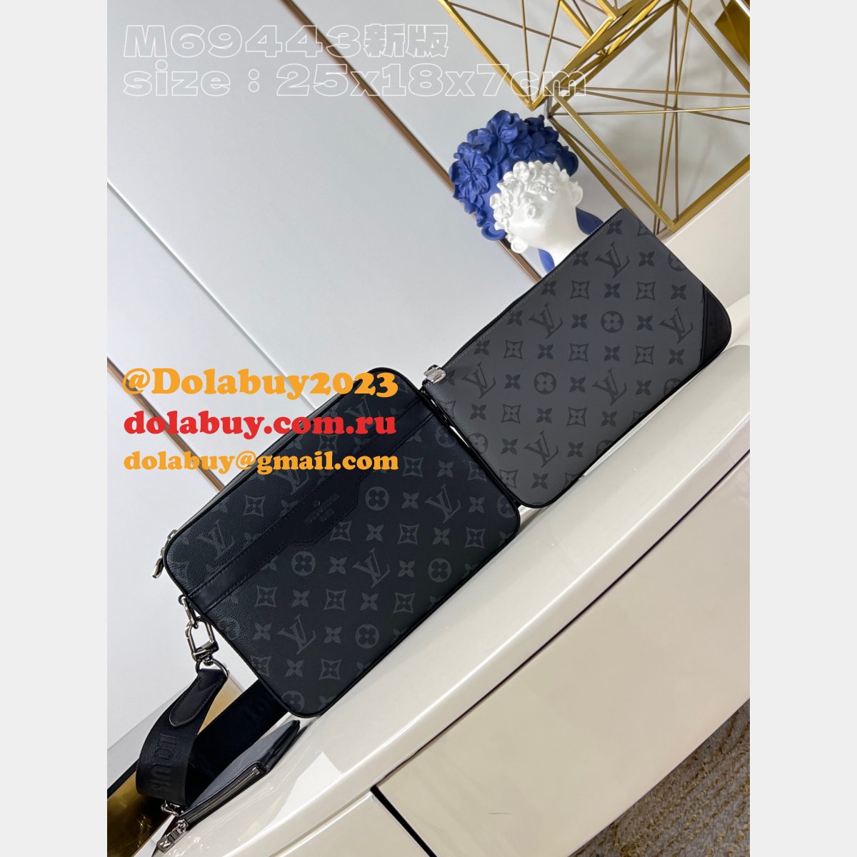 Louis Vuitton Top Quality Trio Messenger G66 M69443 Grey