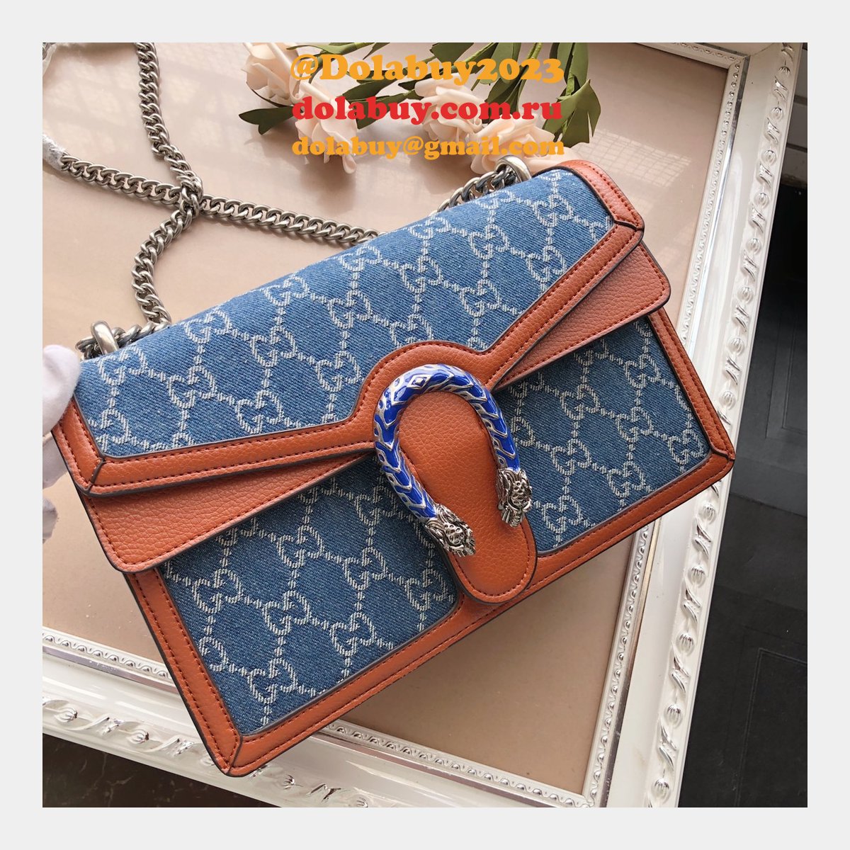 Gucci Knockoff GG Supreme Dionysus 400249 Shoulder Bag